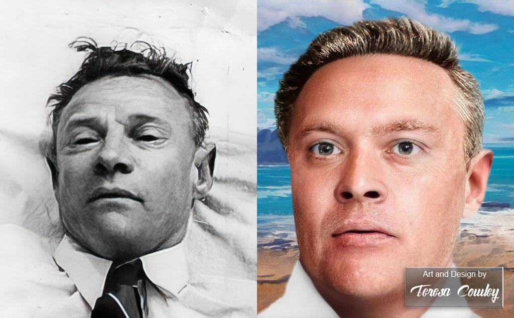 The Somerton Man Facial Reconstruction from Mortuary Photo by Teresa Cowley