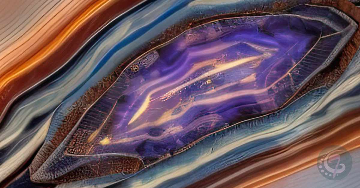 An example of an AI-generated matrix based on an agate. Stone texture for art and design inspiration.