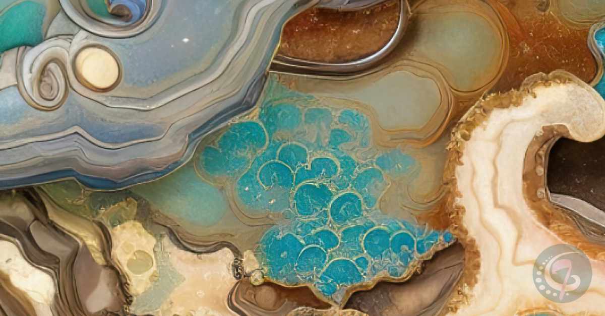 An example of an AI-generated agate pattern. Stone texture for art and design inspiration.