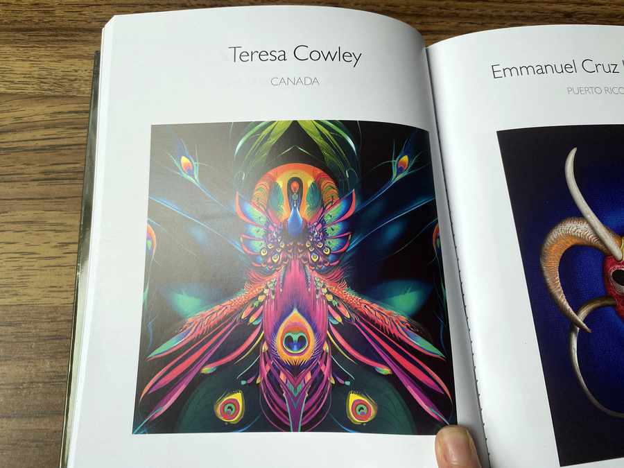 Phoenix on the Rise by Teresa Cowley printed in the catalog for the International Prize Donatello event.